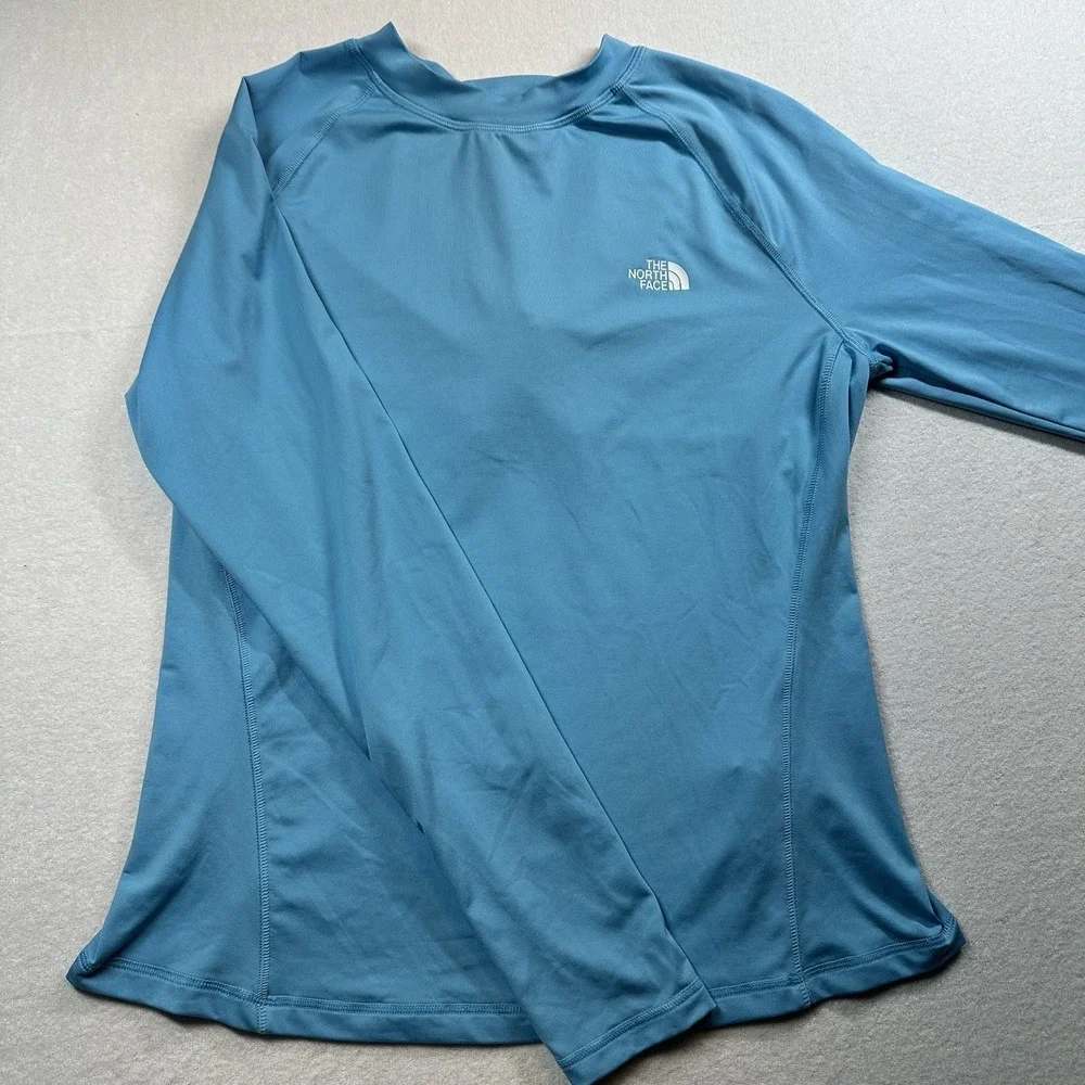 The North Face FlashDry‎ Breeze Long Sleeve Shirt Unisex L Blue Performance Logo